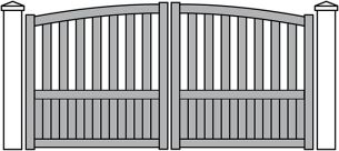 Portail Battant Contemporain mixtes avec traverse