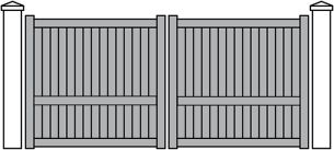 Portail Battant Contemporain plein avec traverse