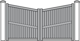 Portail Battant Contemporain plein avec traverse